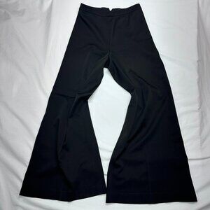 Alice and Olivia Classic Black Wide Leg Pants Size 4, 30" Inseam 16" Leg Flare